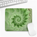 Fractal Lace Green Spiral Fractal Large Mousepad