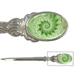 Fractal Lace Green Spiral Fractal Letter Opener