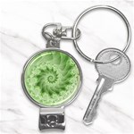 Fractal Lace Green Spiral Fractal Nail Clippers Key Chain