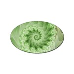 Fractal Lace Green Spiral Fractal Sticker (Oval)