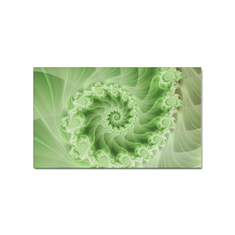 Fractal Lace Green Spiral Fractal Sticker (Rectangular) from ArtsNow.com Front