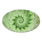 Fractal Lace Green Spiral Fractal Magnet (Oval)