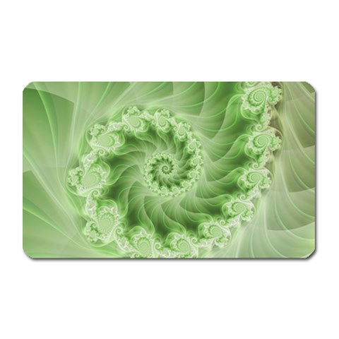 Fractal Lace Green Spiral Fractal Magnet (Rectangular) from ArtsNow.com Front