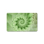 Fractal Lace Green Spiral Fractal Magnet (Name Card)