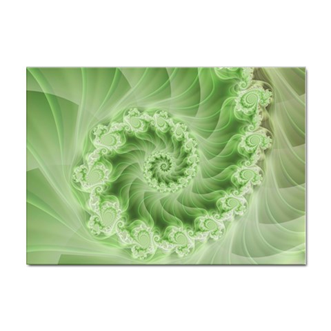 Fractal Lace Green Spiral Fractal Sticker A4 (10 pack) from ArtsNow.com Front