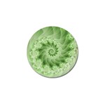 Fractal Lace Green Spiral Fractal Golf Ball Marker