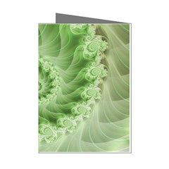 Fractal Lace Green Spiral Fractal Mini Greeting Cards (Pkg of 8) from ArtsNow.com Left