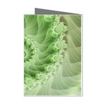 Fractal Lace Green Spiral Fractal Mini Greeting Cards (Pkg of 8)