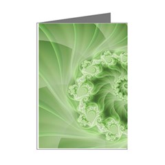 Fractal Lace Green Spiral Fractal Mini Greeting Cards (Pkg of 8) from ArtsNow.com Right