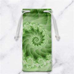 Fractal Lace Green Spiral Fractal Jewelry Bag from ArtsNow.com Front