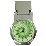 Fractal Lace Green Spiral Fractal Money Clip Watch