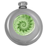 Fractal Lace Green Spiral Fractal Hip Flask (5 oz)