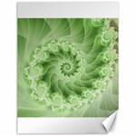 Fractal Lace Green Spiral Fractal Canvas 12  x 16 