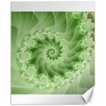 Fractal Lace Green Spiral Fractal Canvas 16  x 20 