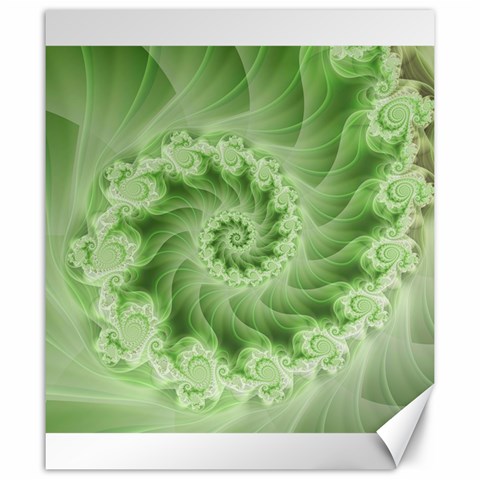 Fractal Lace Green Spiral Fractal Canvas 20  x 24  from ArtsNow.com 19.57 x23.15  Canvas - 1