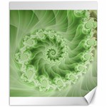 Fractal Lace Green Spiral Fractal Canvas 20  x 24 