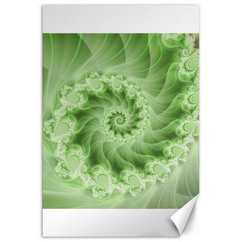 Fractal Lace Green Spiral Fractal Canvas 20  x 30  from ArtsNow.com 19.62 x28.9  Canvas - 1