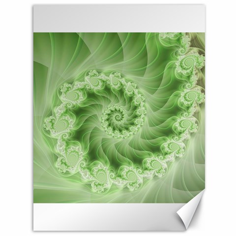 Fractal Lace Green Spiral Fractal Canvas 36  x 48  from ArtsNow.com 35.26 x46.15  Canvas - 1