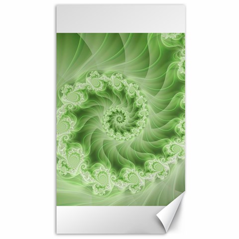 Fractal Lace Green Spiral Fractal Canvas 40  x 72  from ArtsNow.com 39.28 x69.23  Canvas - 1