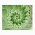 Fractal Lace Green Spiral Fractal Small Glasses Cloth (2 Sides)