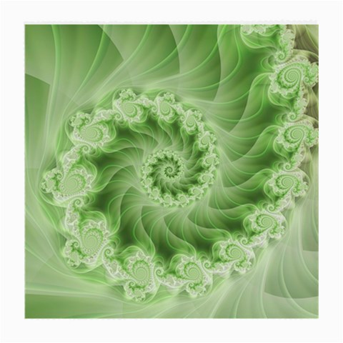 Fractal Lace Green Spiral Fractal Medium Glasses Cloth from ArtsNow.com Front