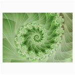 Fractal Lace Green Spiral Fractal Large Glasses Cloth