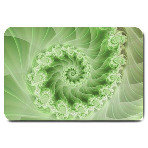 Fractal Lace Green Spiral Fractal Large Doormat from ArtsNow.com 30 x20  Door Mat