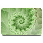 Fractal Lace Green Spiral Fractal Large Doormat