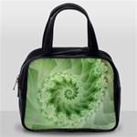 Fractal Lace Green Spiral Fractal Classic Handbag (One Side)