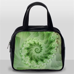 Fractal Lace Green Spiral Fractal Classic Handbag (Two Sides) from ArtsNow.com Back