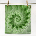 Fractal Lace Green Spiral Fractal Face Towel