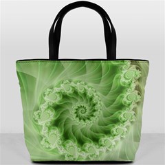 Fractal Lace Green Spiral Fractal Bucket Bag from ArtsNow.com Front