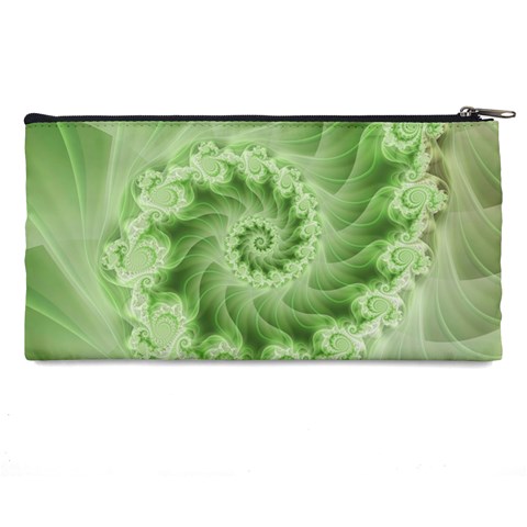 Fractal Lace Green Spiral Fractal Pencil Case from ArtsNow.com Back