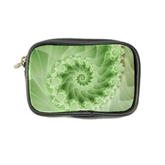 Fractal Lace Green Spiral Fractal Coin Purse from ArtsNow.com Front