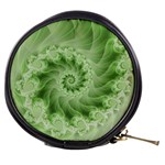 Fractal Lace Green Spiral Fractal Mini Makeup Bag