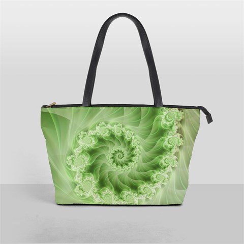 Fractal Lace Green Spiral Fractal Classic Shoulder Handbag from ArtsNow.com Front