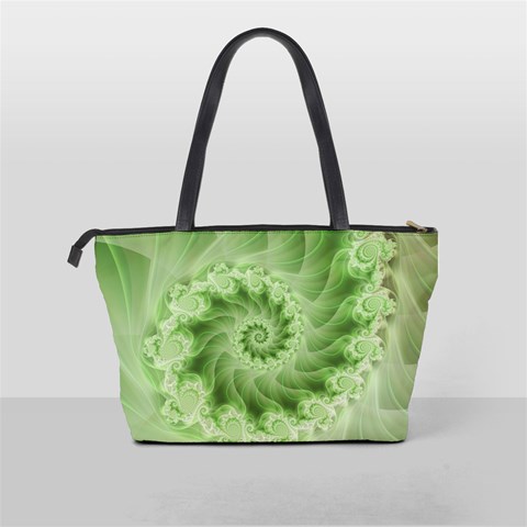 Fractal Lace Green Spiral Fractal Classic Shoulder Handbag from ArtsNow.com Back