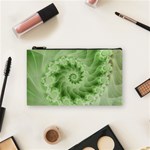 Fractal Lace Green Spiral Fractal Cosmetic Bag (Small)