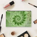 Fractal Lace Green Spiral Fractal Cosmetic Bag (Medium)