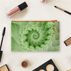 Fractal Lace Green Spiral Fractal Cosmetic Bag (Medium) from ArtsNow.com Back