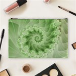 Fractal Lace Green Spiral Fractal Cosmetic Bag (Large)