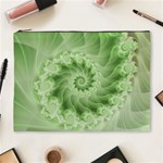 Fractal Lace Green Spiral Fractal Cosmetic Bag (XL)