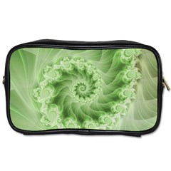 Fractal Lace Green Spiral Fractal Toiletries Bag (Two Sides) from ArtsNow.com Front