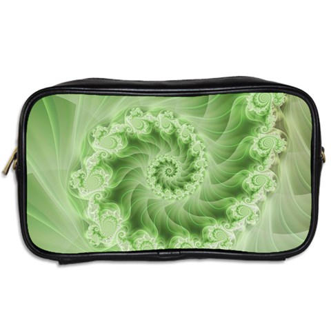 Fractal Lace Green Spiral Fractal Toiletries Bag (Two Sides) from ArtsNow.com Back