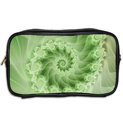 Fractal Lace Green Spiral Fractal Toiletries Bag (Two Sides) from ArtsNow.com Back