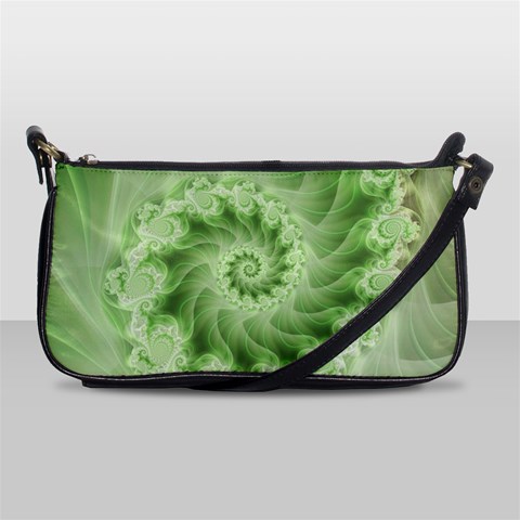 Fractal Lace Green Spiral Fractal Shoulder Clutch Bag from ArtsNow.com Front