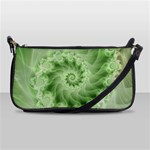 Fractal Lace Green Spiral Fractal Shoulder Clutch Bag