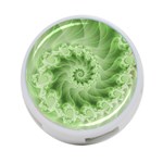 Fractal Lace Green Spiral Fractal 4-Port USB Hub (Two Sides)