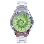 Fractal Lace Green Spiral Fractal Stainless Steel Analogue Watch