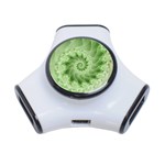 Fractal Lace Green Spiral Fractal 3-Port USB Hub